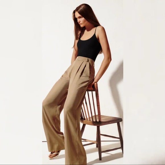 Zara Pants - NWT Zara Pleated Wide Leg Pant
